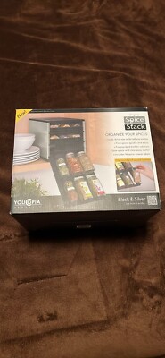 YouCopia Spice Stack Rack Organizer 18 Bottle Capacity 3 Drawers