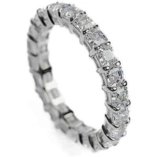 4CTTW Eternity Ring, Lab Created Diamond, Sterling Silver 925, Sona Stones,SON02