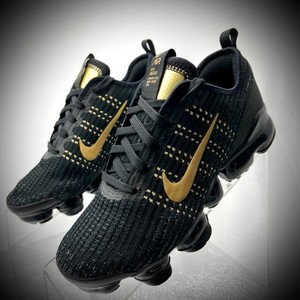 nike air vapormax flyknit 3 gold and black