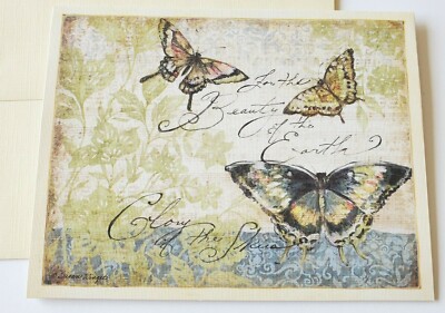 Greeting Card Blank Susan Winget Lang Morning Has Broken Butterflies