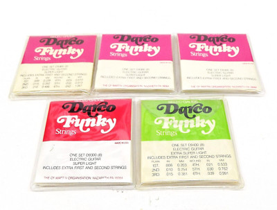 5 Sets of Original N.O.S 1970's Darco (C.F Martin) Guitar Strings. D9300 & D9400