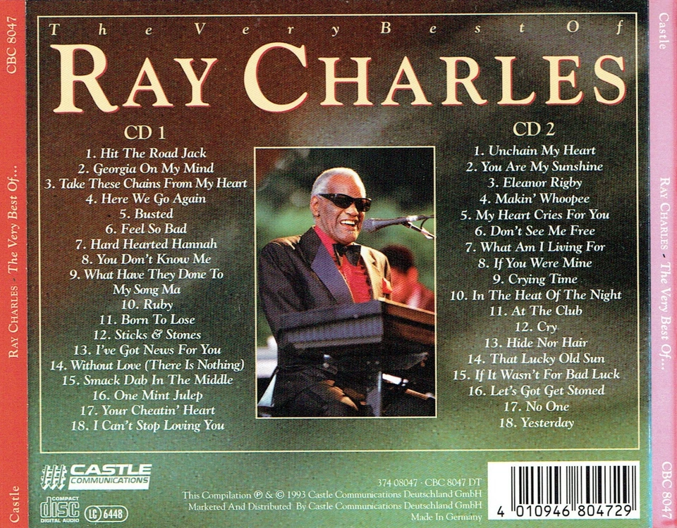 (2CDs) Ray Charles – The Very Best Of - Hit The Road Jack, Unchain My Heart - Bild 2 von 2
