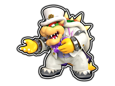 #ad #ad Bowser Wedding Super Mario Odyssey Mushroom Kingdom Sticker Waterproof Vinyl $7.12