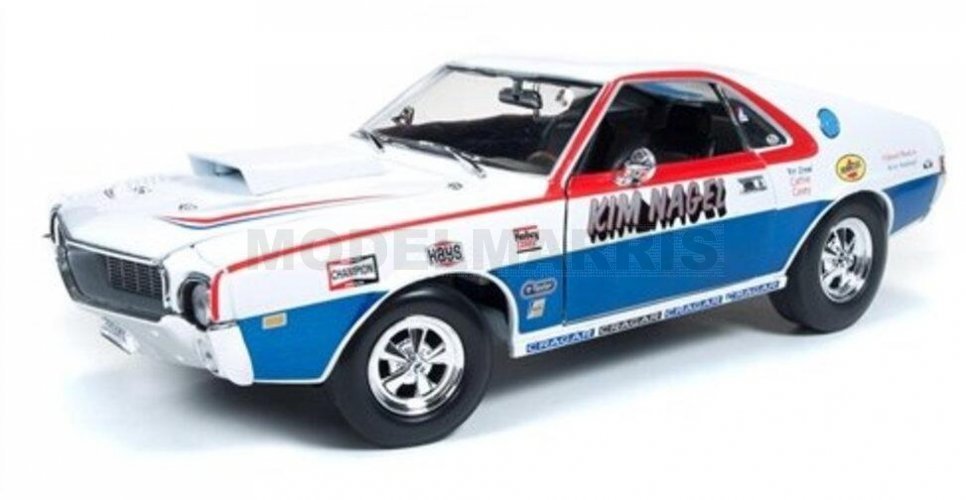 '69 AMC AMX☆Hurst☆AFX/TYCO/TOMY/HOスロットカー Auto World 1969 AMC AMX White/Red Hurst Thunderjet HO Slot
