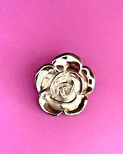 Large Flower PENDANT Silver Tone OVERSIZE 2 1/4" x 2 1/4" Open Bail New