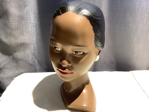 Vintage Holland Mold Ceramic African American Head Busts Set of 2 One w Turban - Picture 4 of 17