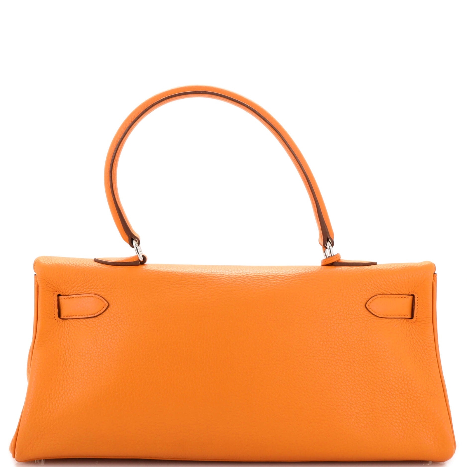 Hermes Shoulder Kelly Bag Clemence 42 Orange Gem