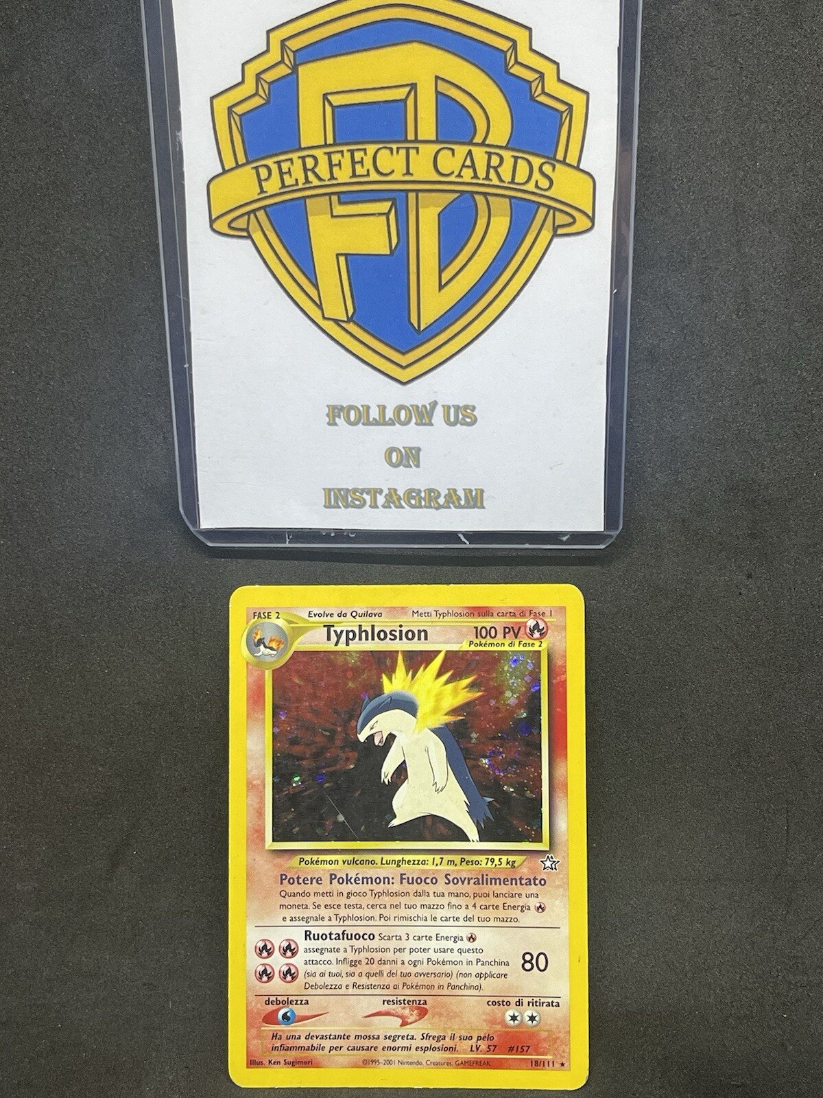 POKÉMON NEO GENESIS UNLIMITED TYPHLOSION HOLO 18/111 LP- ITA
