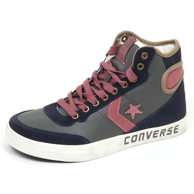 E4092 sneaker donna blu/grey CONVERSE FAST BREAK 2 HI scarpe shoe woman