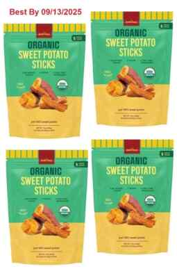 4-PACK The SnakYard Organic Sweet Potato Sticks 17 Oz (6 count) each pack