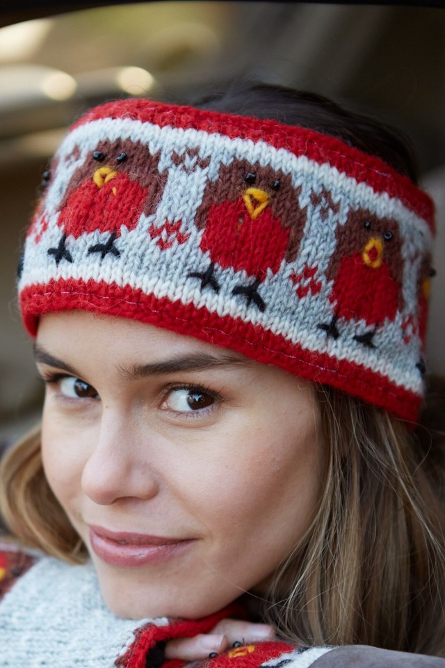 Pachamama Robin Headband, Wool , Hand Made , Lined, Fair Trade Sourced