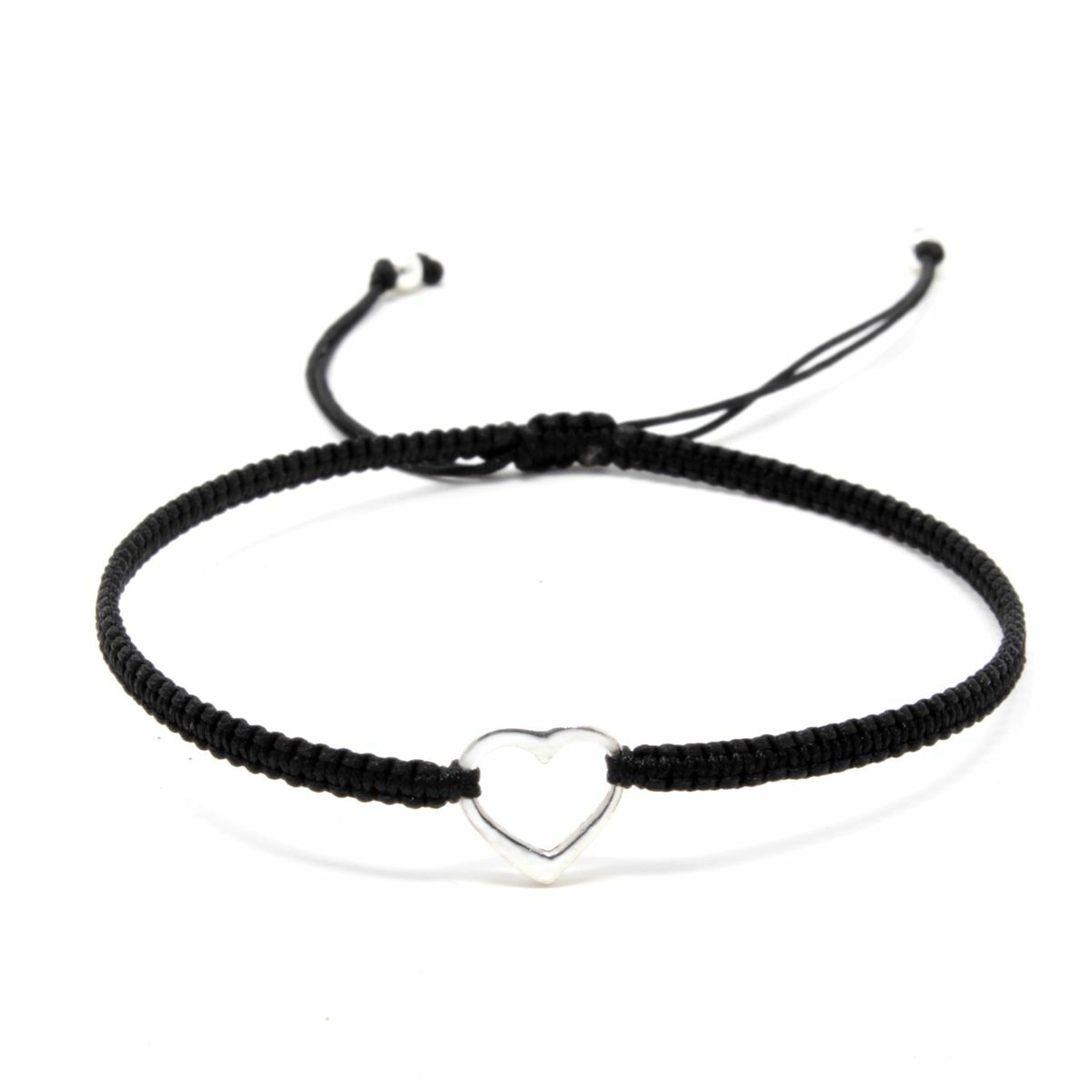 Damen Armband Geflochten Herz Symbol Echt 925 Sterlingsilber Liebe Treue Silber