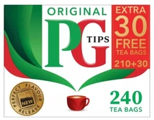 PG Tips Original Black Square Tea Bags (Value Pack of 240 Tea Bags)