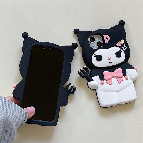 3D cute shockproof Phone case Kuromi for iPhone 16 15 Pro Max 14 13 12 11 XR - 第 7/17 張圖片