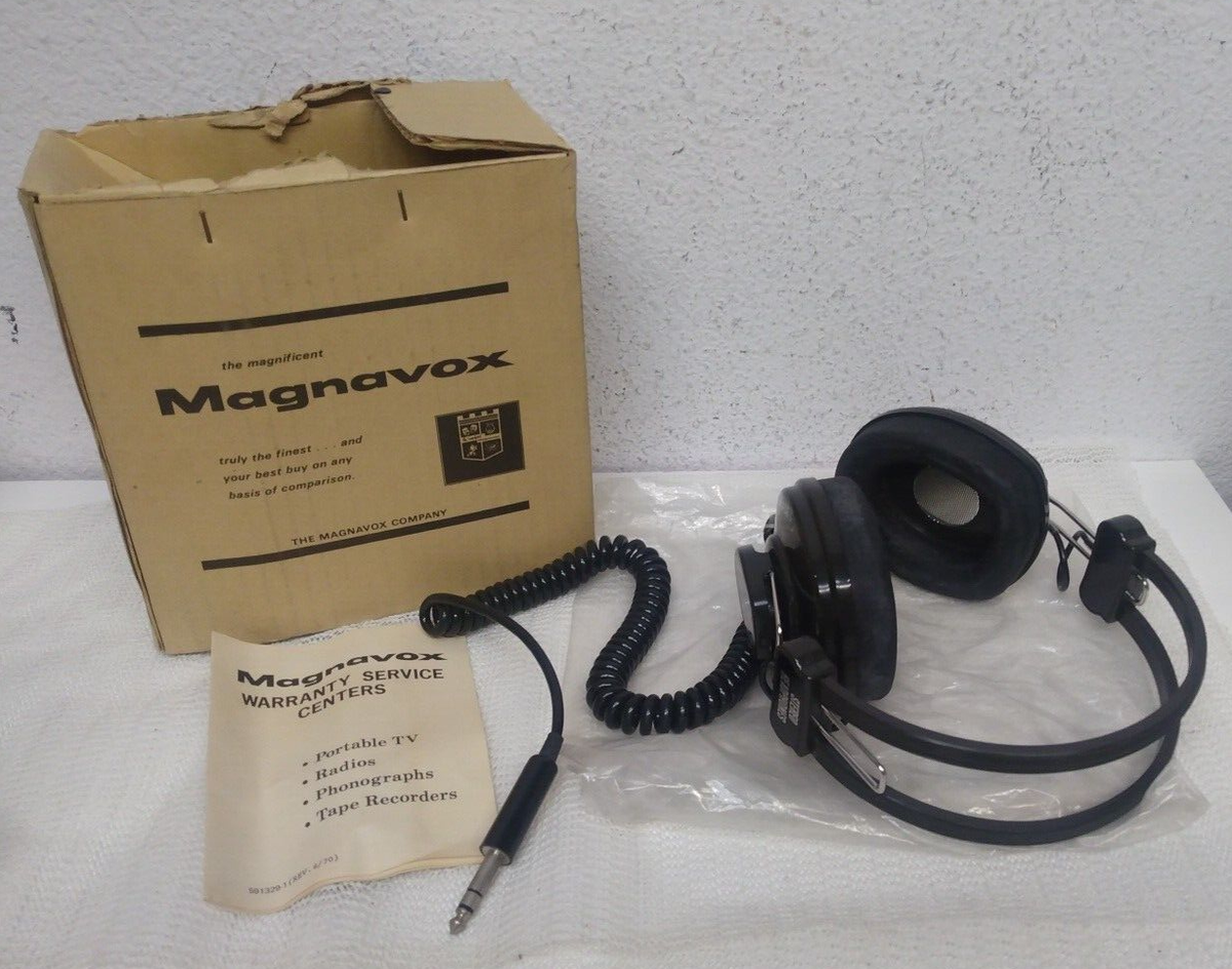 Vintage Magnavox Dynamic Stereo Headphone Model #1A9163 | eBay