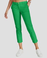 Tommy Hilfiger Women's Green Flex Hampton Straight Chino Pants Size 14