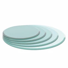 36-Inch Round Tempered Glass Table Top with 1/2-Inch Thick Beveled Polished Edge