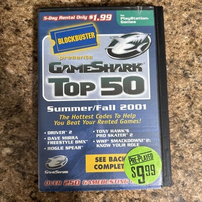 GameShark Top 50 PlayStation 1 PS1 Blockbuster Presents