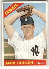1966 Topps #31 Jack Cullen Excellent