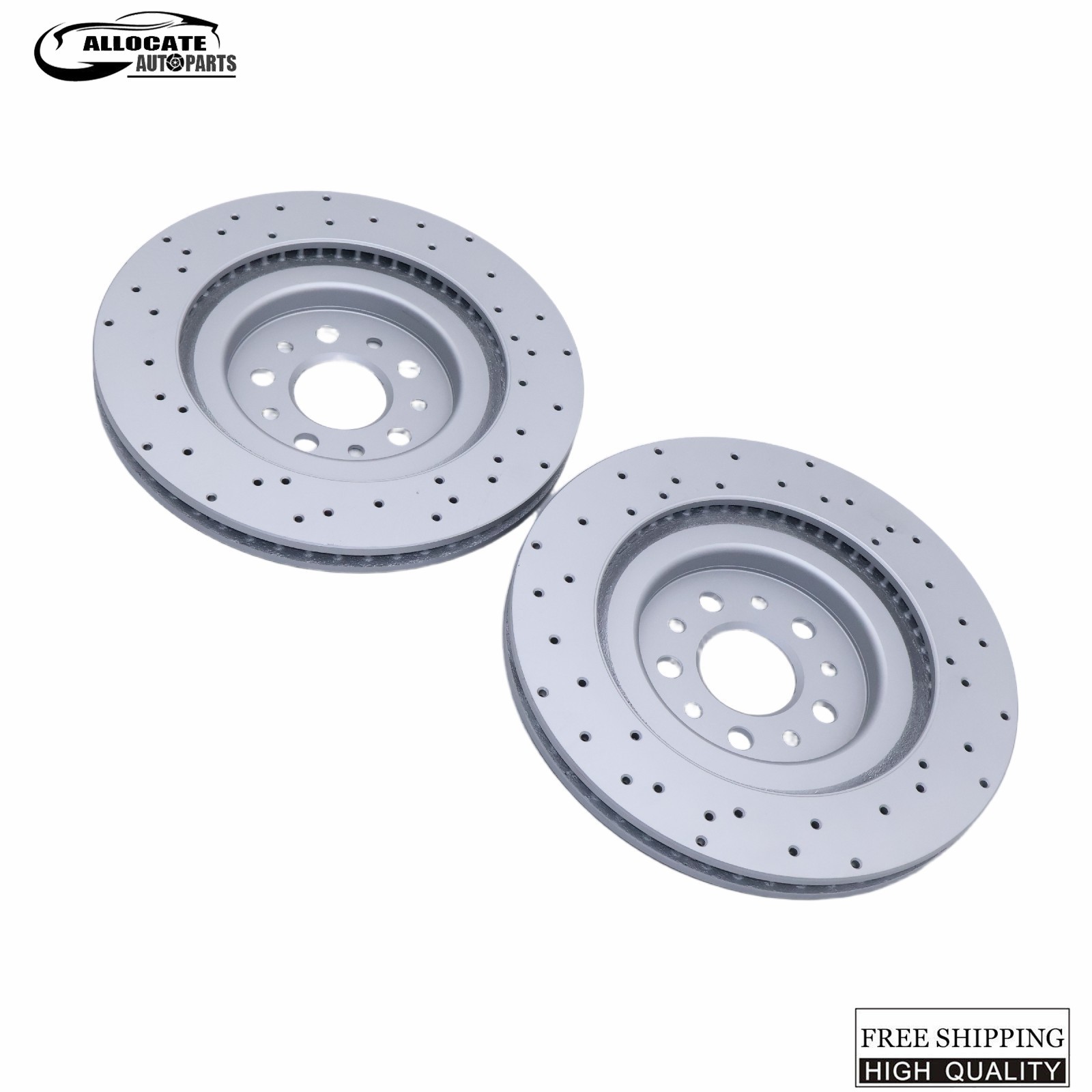 2X Floating Rear Discs 670035019 Fits Maserati Ghibli Quattroporte 17-21