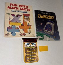 Vintage Texas Instruments Little Professor Calculator w 2 Booklets 1970s DataMan