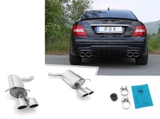 FOX Sportauspuff Mercedes C-Klasse Coupe W204 mit AMG-Heck je 2x115x85mm FOX Sportauspuff Mercedes C-Klasse Coupe W204 mit AMG-Heck je 2x115x85mm