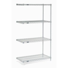 Nexel Chrome Wire Shelving Add-On 42"W X 18"D x 54"H