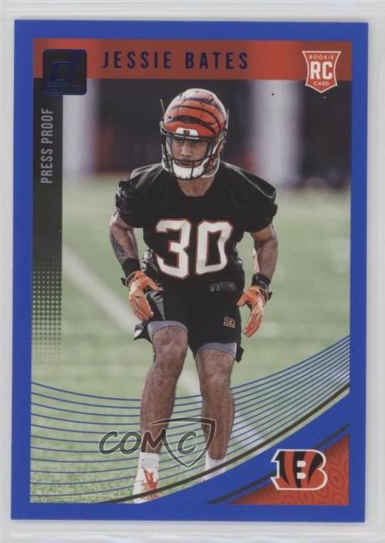 2018 Panini Donruss Rookie Press Proof Blue Jessie Bates III #372 6ki
