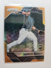 2017 Franklin Barreto Panini Prizm RC Orange Refractor SP /399 Athletics AA74