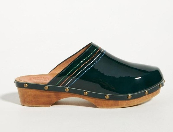 Women Penelope Chilvers Sabot Green Leather 38