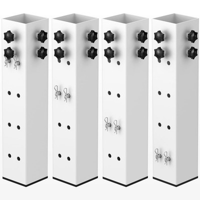 2025 Up-Grade 4 Pack Carbon Steel Dorm Bed Riser 3.15'' Diameter Metal Bed Ris...