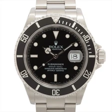 Rolex SUBMARINER DATE 16610 SS SS AT Black Dial