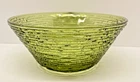 Vintage Anchor Hocking Soreno Avocado 8.5" Serving Bowl textured bark pattern-EX