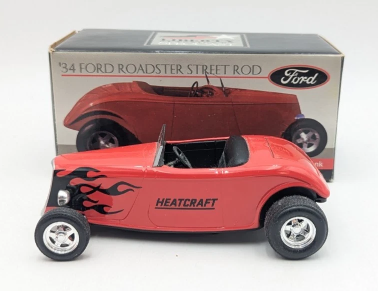 Heatcraft Speccast '34 Ford Roadster Street Rod Die Cast Coin Bank 1998 - Image 3 of 4