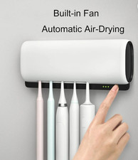 Rechargeable Toothbrush Sterilizer  holder 5 slot Fan Drying Function white New