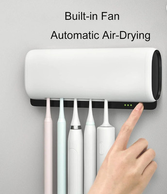 Rechargeable Toothbrush Sterilizer & holder 5 slot Fan Drying Function white New