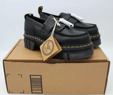 Dr. Martens Womens Audrick Loafer Nappa Lux Black Platform Chunky - Size 7
