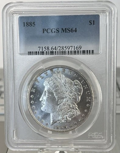 1885 Morgan Dollar PCGS MS 64 .