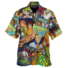 Scooby Doo Hawaiian Shirt Aloha Summer Beach Button Down