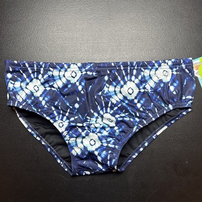 Speedo Mens Euro Brazilian Briefs Bathing Suit Size 36 Wavelet Eco Endurance