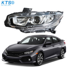 Chrome Housing Projector Headlight Headlamp For Honda Civic 2016-2018 Left Side