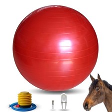 RideFound 17-Inch Horse Balls Mega Equine Ball for Play Training 17-Inch, Red