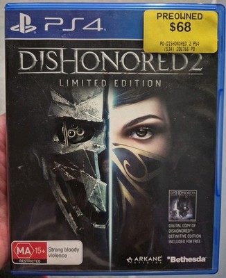 SONY PS4 DISHONORED 2 LIMITED EDITION BLU-RAY PLAYSTATION 4 ARKANE MYSTICAL GAME