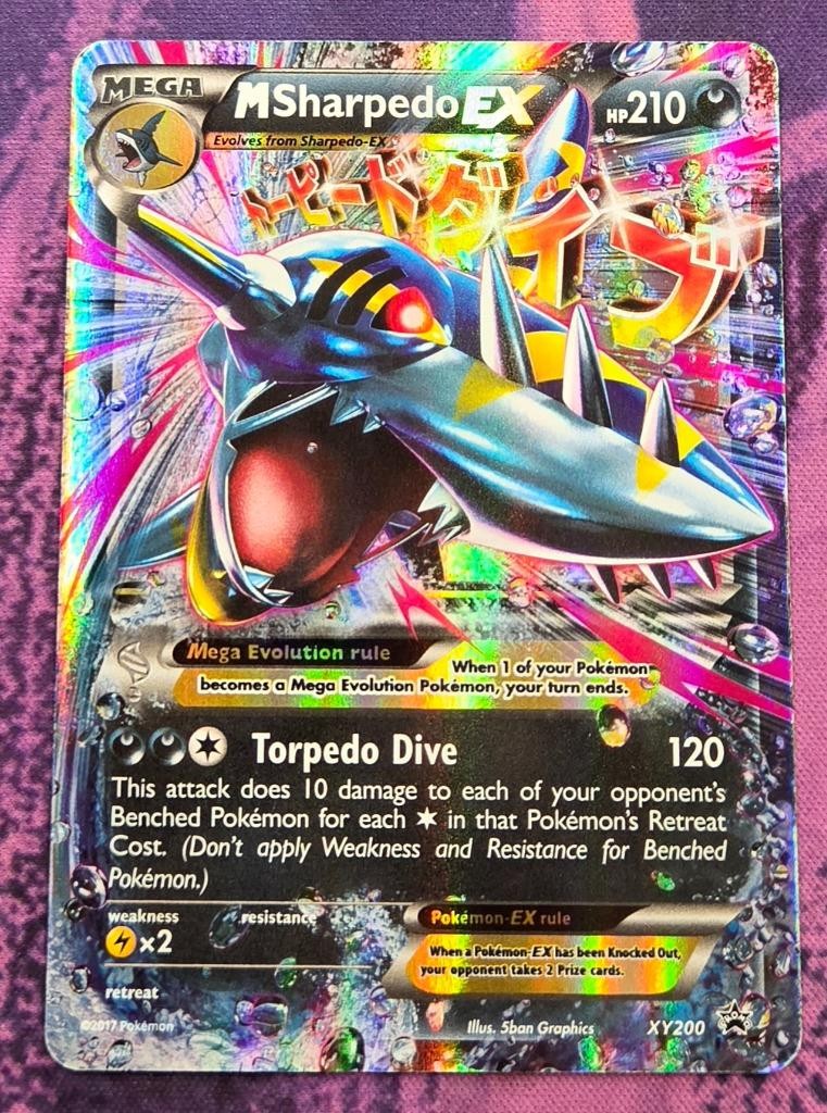 Pokemon: XY Promos: Holofoil M Sharpedo EX: Lightly Played Condition
