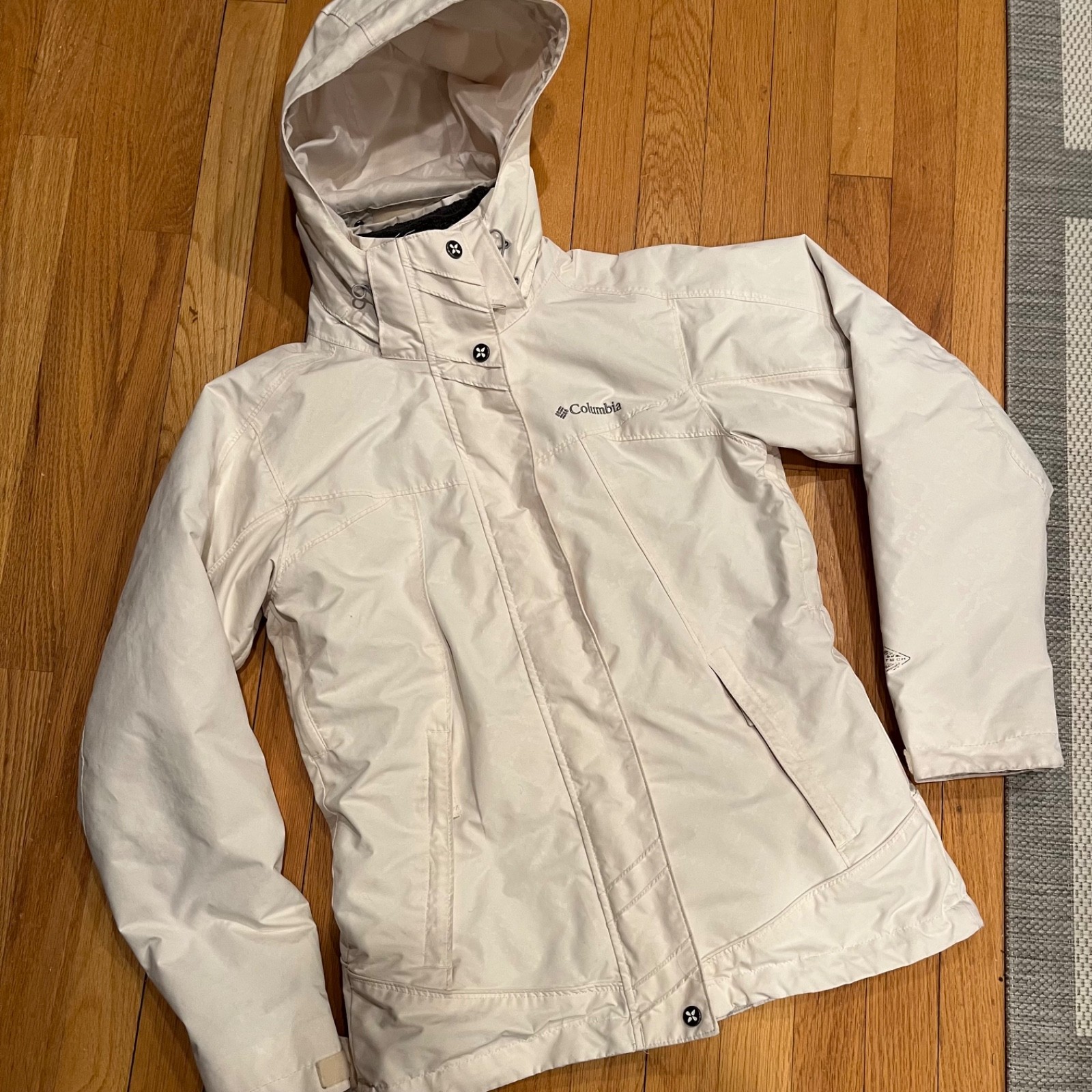 Columbia Women’s Whirlibird Interchange Winter Jacket Cream/Olive Size Small thumbnail 5