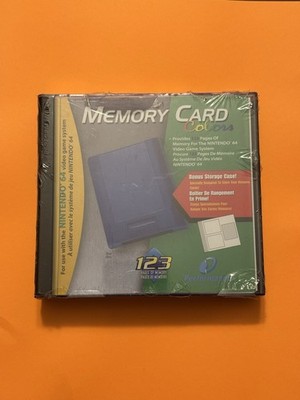 N64 PERFORMANCE MEMORY CARD 123 PAGES - BLUE