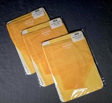 3 Pairs VINTAGE Sun GOLD Seamless Mesh Stockings Sz 11 Run Guard Top  Toe