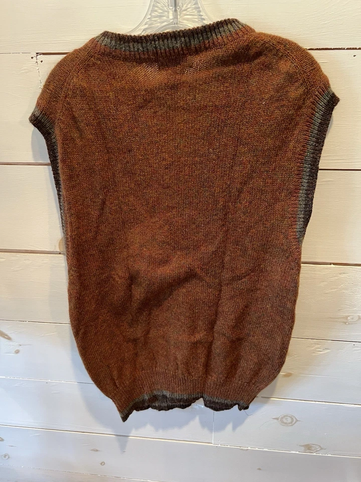 Chaleco Suéter Banana Republic Para Hombre Vintage 100% Lana Shetland Talla Grande Foto 3 de 4