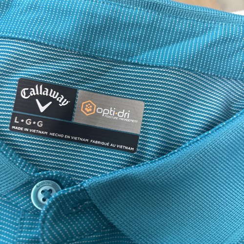 New Callaway OptiDri Polo Shirts Red. & A teal Golf Polyester Blend Size Large - Bild 15 von 16