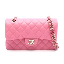 Chanel Matelasse W Flap Shoulder Bag Women Pink One Size 659810